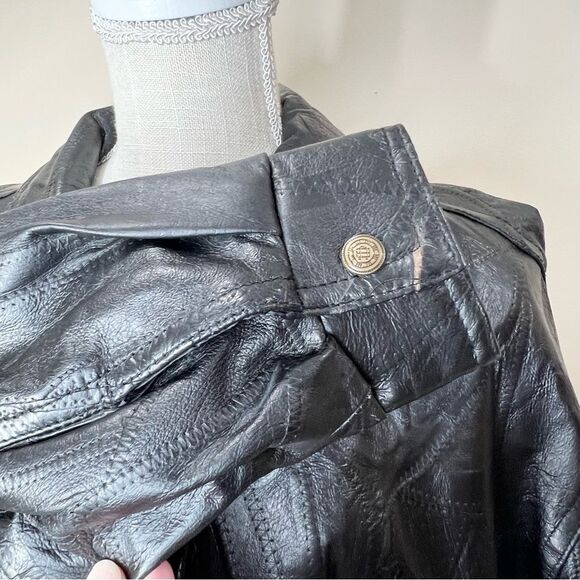 VTG 90’s Patchwork Leather Embroidered United States Air Force Eagle Jacket XL - Picture 5 of 13